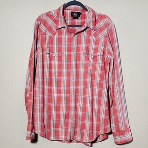 Double RL Ralph Lauren Slim Fit 100% Cotton Western Shirt Mens XL